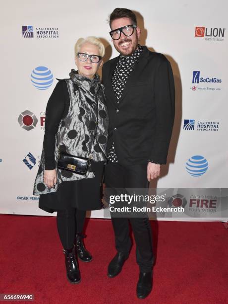 Ginger Boyle and Nick Marshall attend California Fires Foundation's 4th Annual Foundation Gala at Avalon Hollywood on March 22, 2017 in Los Angeles,...