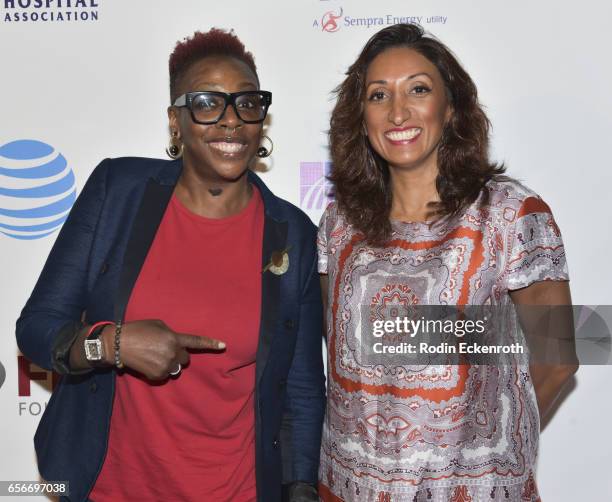 Comedian Gina Yashere and guest attend California Fires Foundation's 4th Annual Foundation Gala at Avalon Hollywood on March 22, 2017 in Los Angeles,...