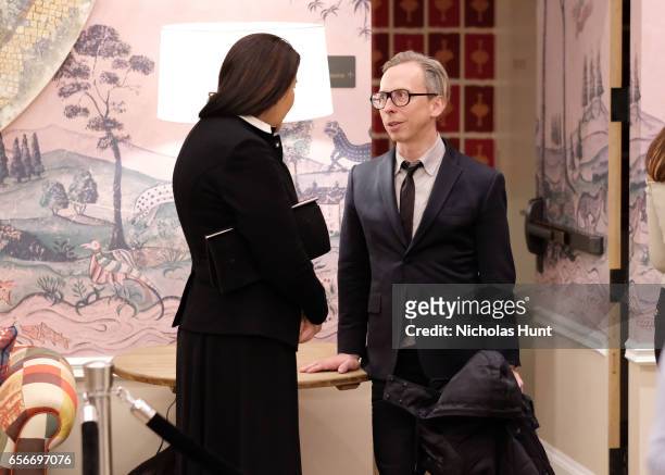 Performance artist Marina Abramovi and New York Magazine's Editor at Large Carl Swanson attends the "Cezanne Et Moi" New York Premiere - After Party...