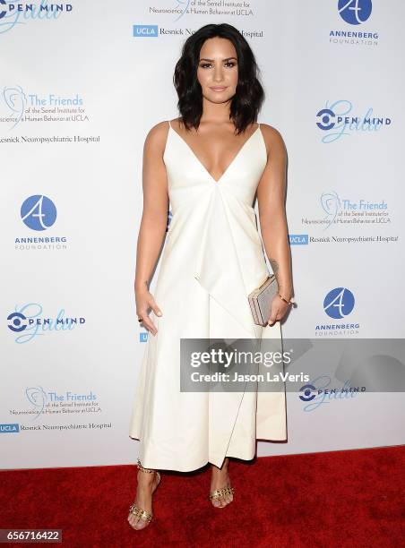 Demi Lovato attends UCLA's Semel Institute's biannual "Open Mind Gala" at The Beverly Hilton Hotel on March 22, 2017 in Beverly Hills, California.