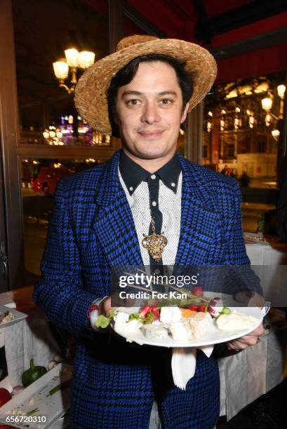 Actor Aurelien Wiik attends 'Apero Mecs A Legumes' Party Hosted by Grand Seigneur Magazine at the Bistrot Marguerite on March 22, 2017 in Paris,...