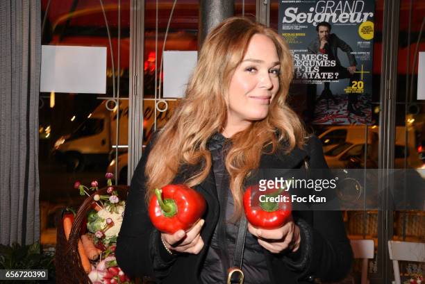 Actress Lola Dewaere attends 'Apero Mecs A Legumes' Party Hosted by Grand Seigneur Magazine at the Bistrot Marguerite on March 22, 2017 in Paris,...