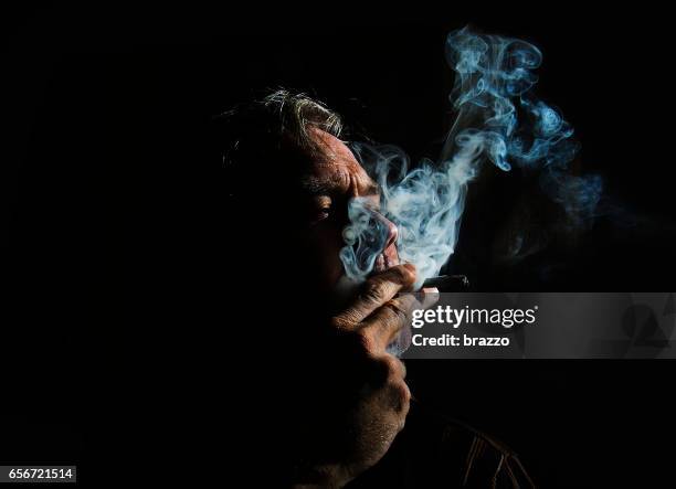 cigarette smoke - masculinity stock pictures, royalty-free photos & images
