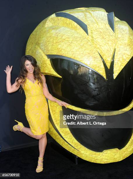 Actress Cerina Vincent arrives for the Premiere Of Lionsgate's "Power Rangers" held on March 22, 2017 in Westwood, California.