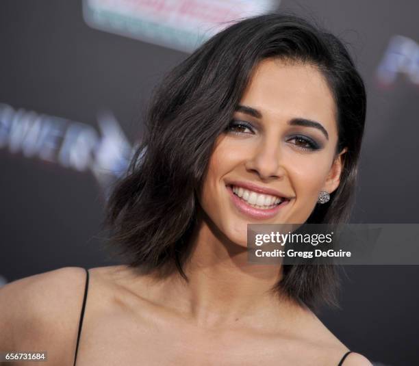 Naomi Scott arrives at the premiere of Lionsgate's "Power Rangers" at The Village Theatre on March 22, 2017 in Westwood, California.