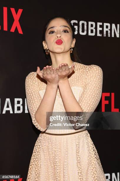 Viviana Serna attends the launch of Netflix's series "Ingobernable" red carpet at Auditorio BlackBerry on March 22, 2017 in Mexico City, Mexico.