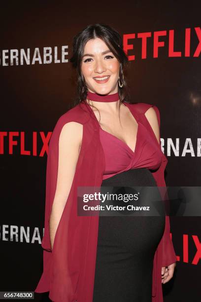 Erendira Ibarra attends the launch of Netflix's series "Ingobernable" red carpet at Auditorio BlackBerry on March 22, 2017 in Mexico City, Mexico.