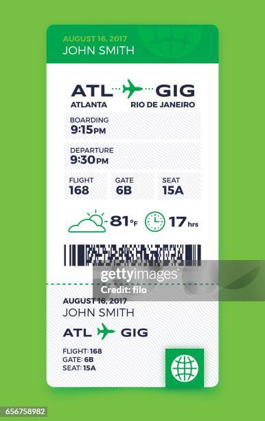 ilustrações, clipart, desenhos animados e ícones de air travel vertical de embarque - airplane ticket