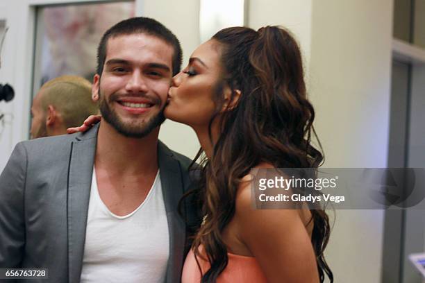 Zuleyka Rivera and her brother Jerry Rivera attends TV y Novelas, "Divinas y Humanas" special edition celebration on March 22, 2017 in San Juan,...