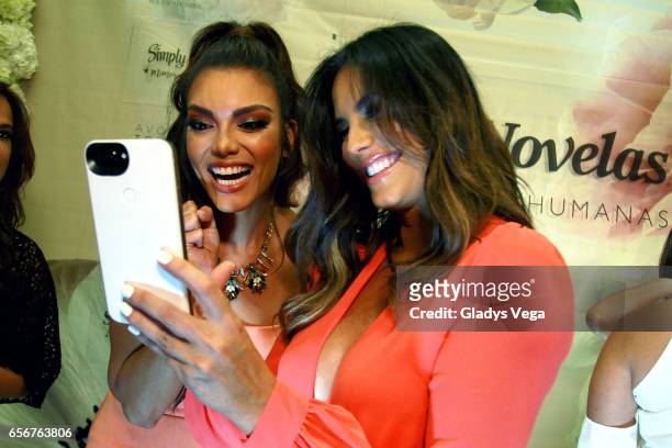 Zuleyka Rivera and Gaby Espino shares a good moment during TV y Novelas, "Divinas y Humanas" Special Edition celebration on March 22, 2017 in San...