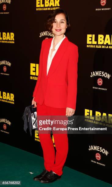 Nadia de Santiago attends 'El Bar' premiere at Callao cinema on March 22, 2017 in Madrid, Spain.