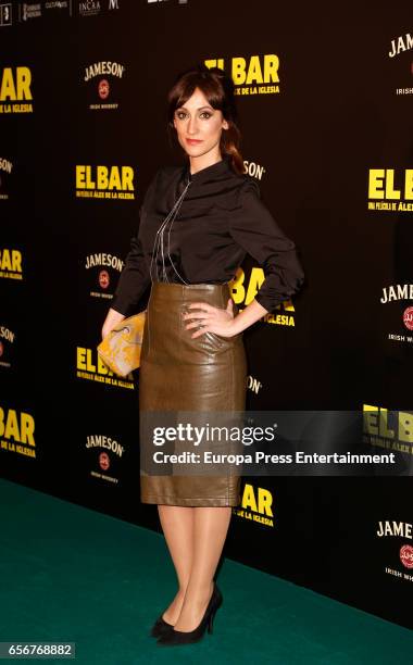 Ana Morgade attends 'El Bar' premiere at Callao cinema on March 22, 2017 in Madrid, Spain.