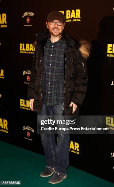 Santiago Segura attends 'El Bar' premiere at Callao cinema on March 22, 2017 in Madrid, Spain.