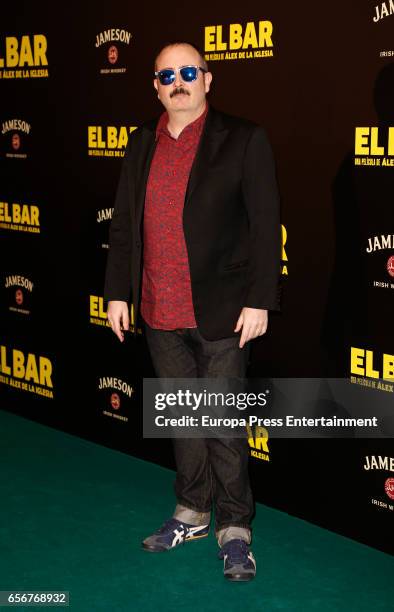 Carlos Areces attends 'El Bar' premiere at Callao cinema on March 22, 2017 in Madrid, Spain.