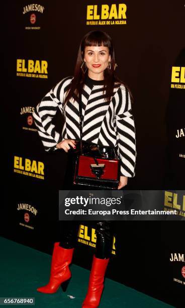 Maria Escote attends 'El Bar' premiere at Callao cinema on March 22, 2017 in Madrid, Spain.
