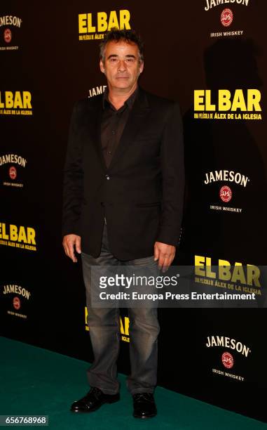 Eduard Fernandez attends 'El Bar' premiere at Callao cinema on March 22, 2017 in Madrid, Spain.