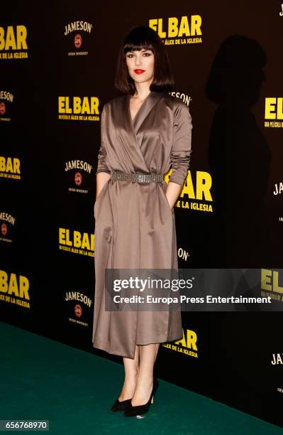 Sara Vega attends 'El Bar' premiere at Callao cinema on March 22, 2017 in Madrid, Spain.