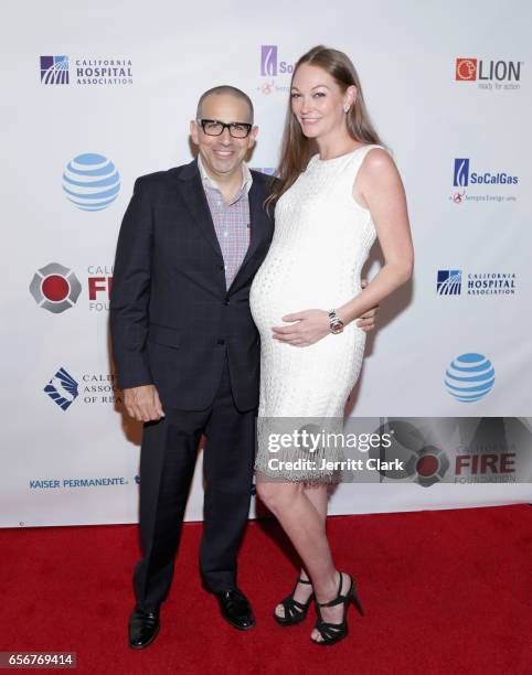 Scott Karol and Leandra Karol attend California Fires Foundation's 4th Annual Foundation Gala at Avalon Hollywood on March 22, 2017 in Los Angeles,...