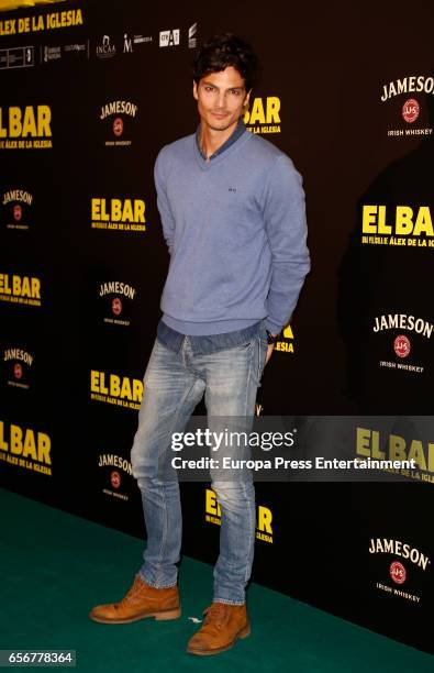 Javier de Miguel attends 'El Bar' premiere at Callao cinema on March 22, 2017 in Madrid, Spain.