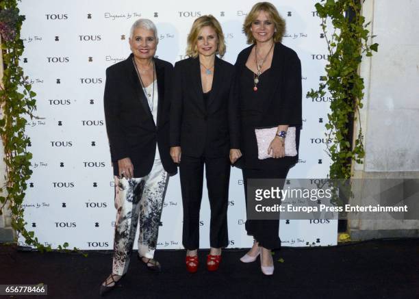 Eugenia Martinez de Irujo , Rosa Tous and Rosa Oriol attend the launching of Eugenia's new Tous jewelry collection 'Tanuca' dedicated to her mother...