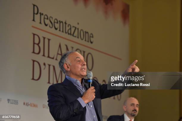 Roma president James Pallotta is seen during an AS Roma press conference to launch new impact report on March 22, 2017 in Rome, Italy.