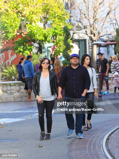 Bobby Moynihan and Brynn O'Malley are seen on March 22, 2017 in Los Angeles, California.