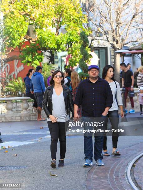Bobby Moynihan and Brynn O'Malley are seen on March 22, 2017 in Los Angeles, California.