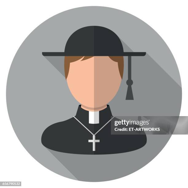 catholic priest icon - clergy stock illustrations
