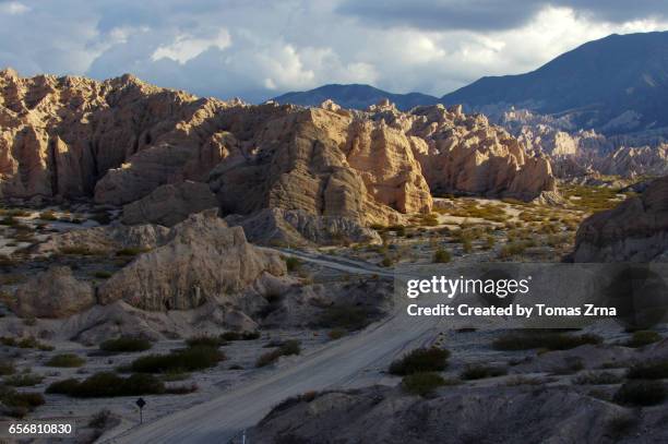 magical shapes of quebrada de las flechas - flechas stock pictures, royalty-free photos & images