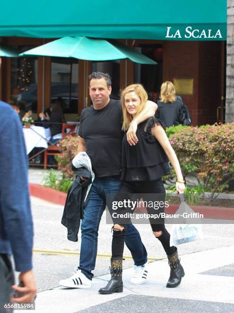 Randall Emmett and Ambyr Childers are seen on March 22, 2017 in Los Angeles, California.