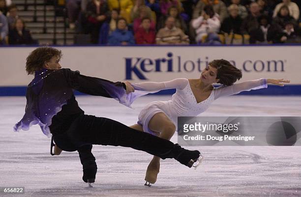Naomi Lang and Peter Tchernyshev compete in the Free Dance and finished in first place in the Championship Dance at the 2001 State Farm U.S. Figure...