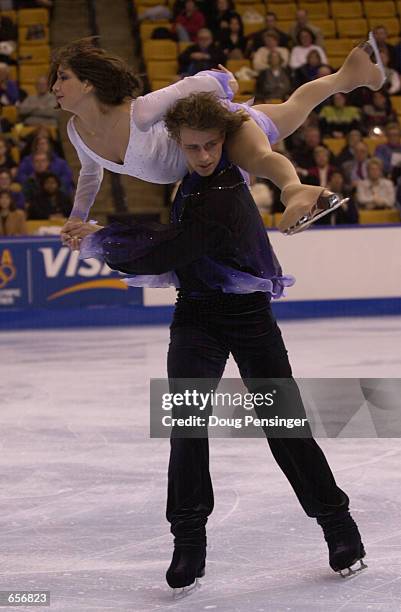 Naomi Lang and Peter Tchernyshev compete in the Free Dance and finished in first place in the Championship Dance at the 2001 State Farm U.S. Figure...