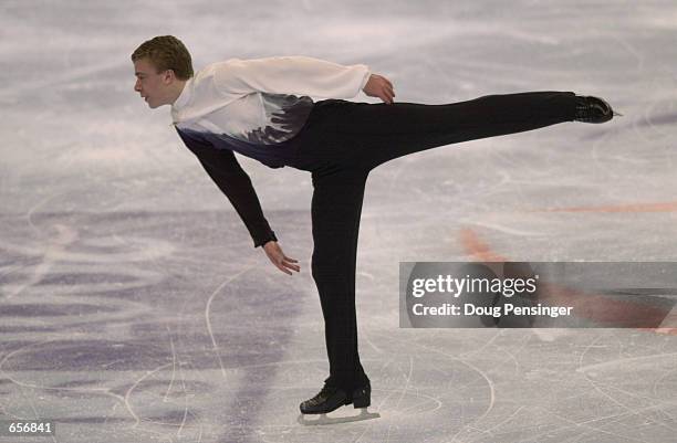 Timothy Goebel competes in the Men's Short Program and is currently in third place at the 2001 State Farm U.S. Figure Skating Championships at the...