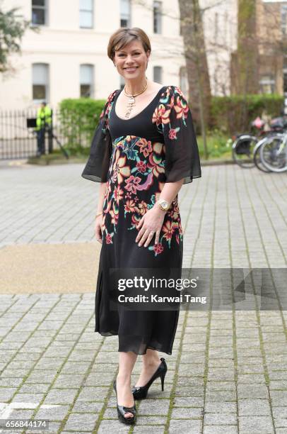 Kate Silverton attends the Launch of Maternal Mental Health Films ahead of Mother's Day at Royal College of Obstetricians and Gynaecologists on March...