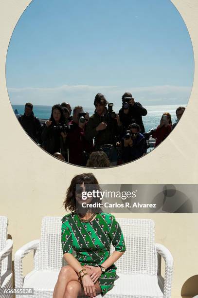 Spanish actress Maribel Verdu receives the 'Premio Belleza Comprometida de L'Oreal Professionnel 2017 on day 7 of the 20th Malaga Film Festival at...