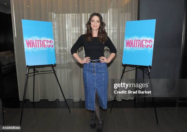 Actress Sara Bareilles attend the "Waitress" New Cast Meet & Greet at St. Cloud at the Knickerbocker Hotel on March 23, 2017 in New York City.