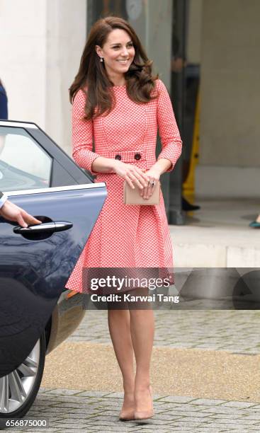 Catherine, Duchess of Cambridge attends the Launch of Maternal Mental Health Films ahead of Mother's Day at Royal College of Obstetricians and...