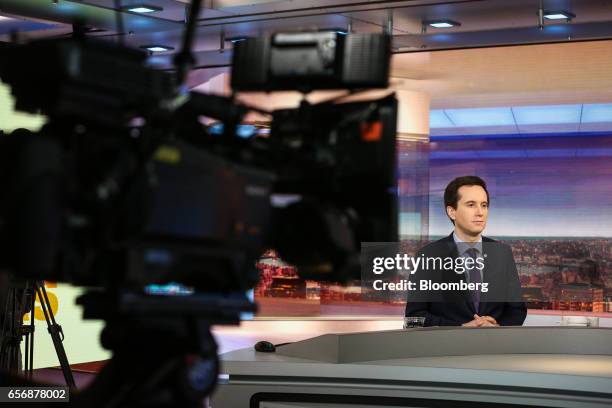 Ian Lyngen, head of U.S. Rates strategy at BMO Capital Markets Corp., listens during a Bloomberg Television interview in New York, U.S., on Thursday,...