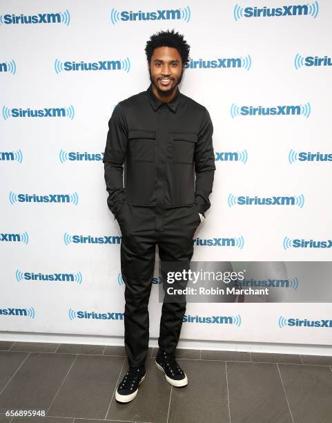 Trey Songz visits at SiriusXM Studios on March 23, 2017 in New York City.