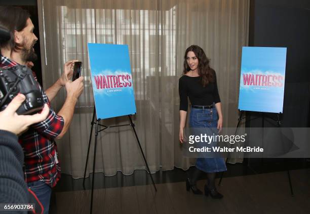 Will Swenson photographing Sara Bareilles at the Meet the new cast of "Waitress" at St. Cloud Rooftop Restaurant at The Knickerbocker Hotel on March...