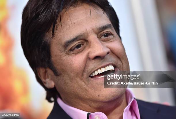 Actor Erik Estrada arrives at the premiere of Warner Bros. Pictures' 'CHIPS' at TCL Chinese Theatre on March 20, 2017 in Hollywood, California.