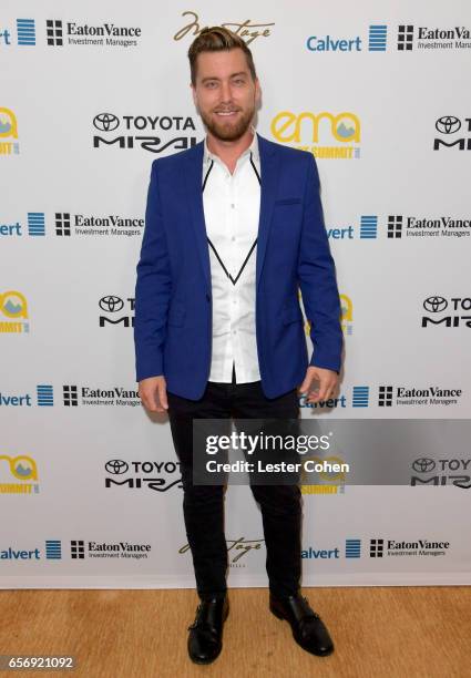 Musician/activist Lance Bass attends the EMA IMPACT Summit hosted by the Environmental Media Association presented by Toyota Mirai and Calvert...