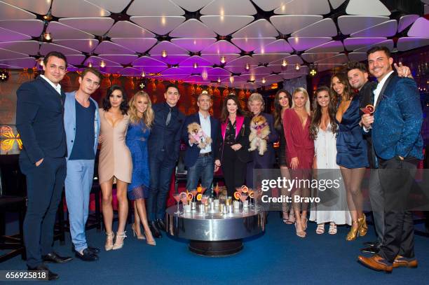 Reunion" -- Pictured: Peter Madrigal, James Kennedy, Scheana Marie, Ariana Madix, Tom Sandoval, Andy Cohen, Lisa Vanderpump, Ken Todd, Katie Maloney,...