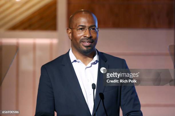 President/co-founder of The Dream Corps and CNN contributor Van Jones speaks during the keynote 'Where We Went Wrong and How We Can Change the...