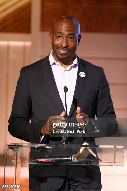 President/co-founder of The Dream Corps and CNN contributor Van Jones speaks during the keynote 'Where We Went Wrong and How We Can Change the...