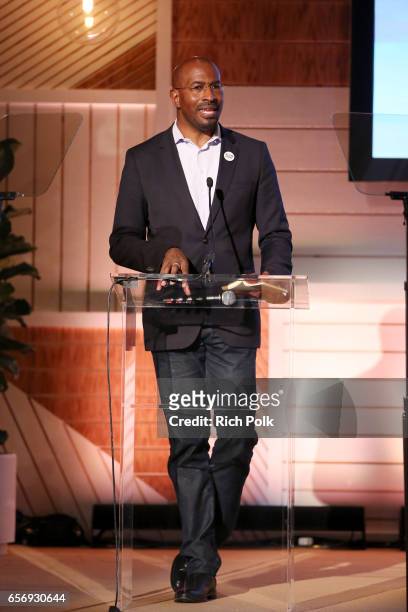 President/co-founder of The Dream Corps and CNN contributor Van Jones speaks during the keynote 'Where We Went Wrong and How We Can Change the...