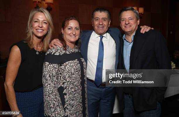 Nickelodeon's Pam Kaufman, Nickelodeon's Cyma Zarghami, Haim Saban and Netflix's Ted Sarandos attend a Star Ceremony on The Hollywood Walk Of Fame...