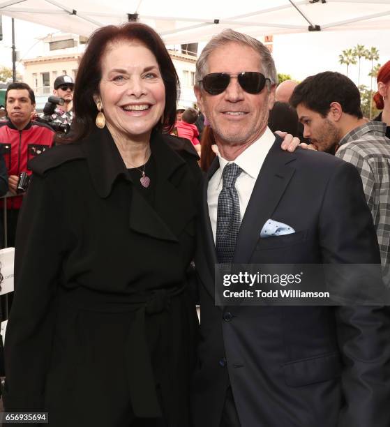 Sherry Lansing and Lions Gate Entertainment CEO Jon Feltheimer attend a Star Ceremony on The Hollywood Walk Of Fame Honoring Haim Saban on March 22,...