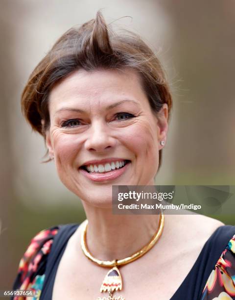 Kate Silverton attends the launch of maternal mental health films ahead of mother's day at the Royal College of Obstetricians and Gynaecologists on...