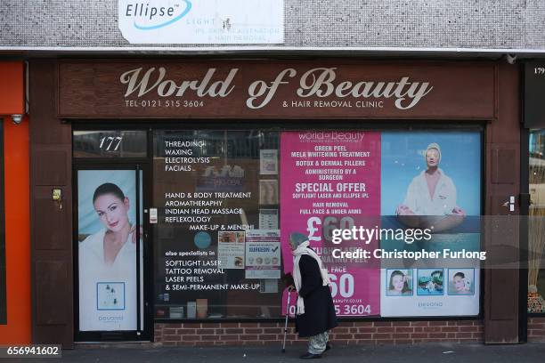 People go about their daily lives in Soho Road, Handsworth, famous for its multi-cultural residents on March 23, 2017 in Birmingham, England. After...